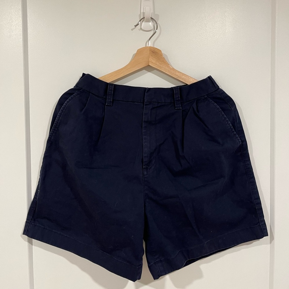 Structured Navy Shorts Cotton Gap